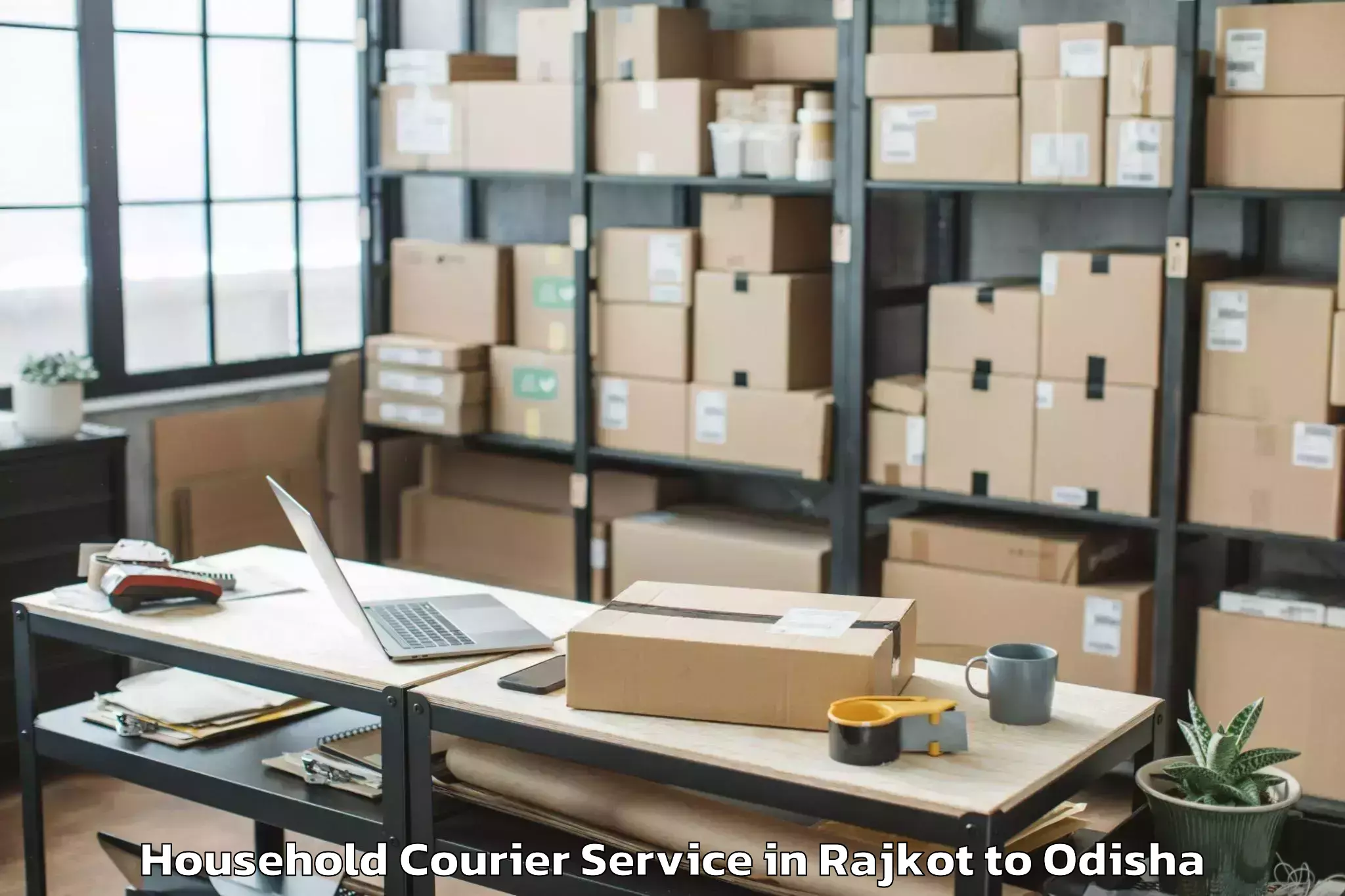 Professional Rajkot to Jeypore Airport Pyb Household Courier